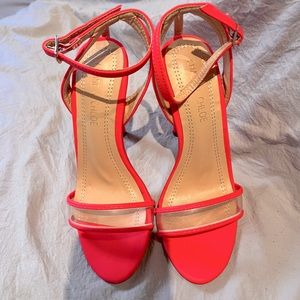 Chase + Chloe- heeled neon sandal